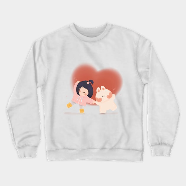 Bunny BFFs Crewneck Sweatshirt by mamemaji